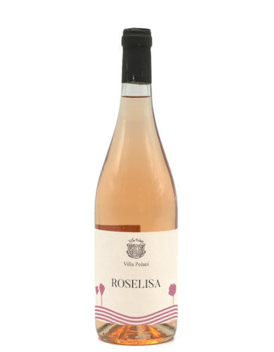 Weinkeller Hohenbrunn: Bild einer Weinflasche von vorne mit Etikett der Villa Polani mit Roselisa delle Venezie IGT