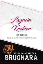 Laden Sie das Bild in den Galerie-Viewer, Der Weinkeller Hohenbrunn präsentiert vom Weingutes Brugnara im Trentino das Etikett des Lagrein Kretzer Vignetti delle Dolomiti DOC.