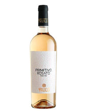 Laden Sie das Bild in den Galerie-Viewer, Weinkeller Hohenbrunn präsentiert eine Weinflasche von der Masseria Borgo di Trulli aus Apulien mit Primitivo Rosato Salento IGP von vorne.