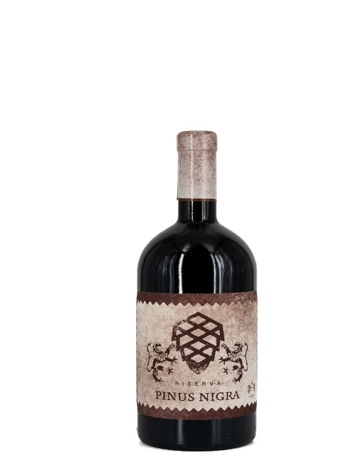 Weinkeller Hohenbrunn: Bild einer Weinflasche von vorne mit Etikett von  Antonutti mit Pinus Nigra Riserva DOC