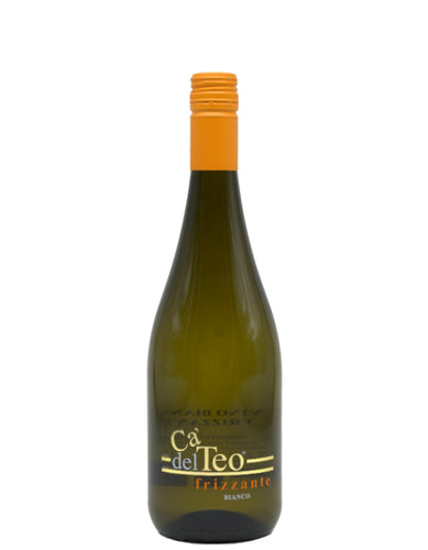 Weinkeller Hohenbrunn: Weinflasche mit Etikett von Fugaro`s Linea Ca` del Teo Mit Secco Bianco Frizzante von vorne