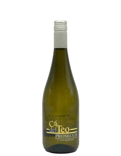 Weinkeller Hohenbrunn: Weinflasche mit Etikett von Fugaro`s Linea Ca` del Teo mit Prosecco Frizzante von vorne