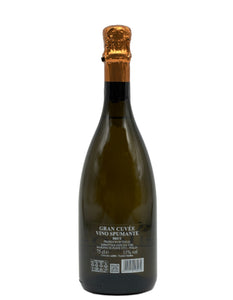 Weinkeller Hohenbrunn: Weinflasche mit Etikett von Fugaro`s Linea Ca` del Teo Mit Prosecco Bianco Spumante Brut von Hinten
