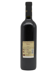 Weinkeller Hohenbrunn: Weinflasche mit Etikett von hinten von der Cantina Conselve mit Raboso " Linea Corti Benedettine" DOC
