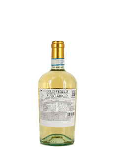 Weinkeller Hohenbrunn: Bild einer Weinflasche von hinten mit Etikett von De Stefani mit Redentore Pinot Grigio DOC