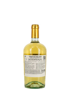 Weinkeller Hohenbrunn: Bild einer Weinflasche von hinten mit Etikett von De Stefani mit Redentore Sauvignon Blanc IGT