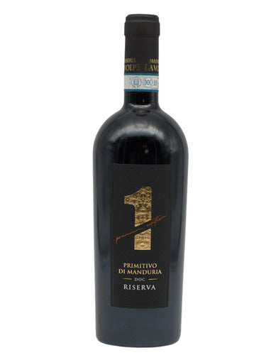 Weinkeller Hohenbrunn: Bild einer Weinflasche von vorne mit Primitivo di Manduria Premium Edition von der Masseria La Volpe