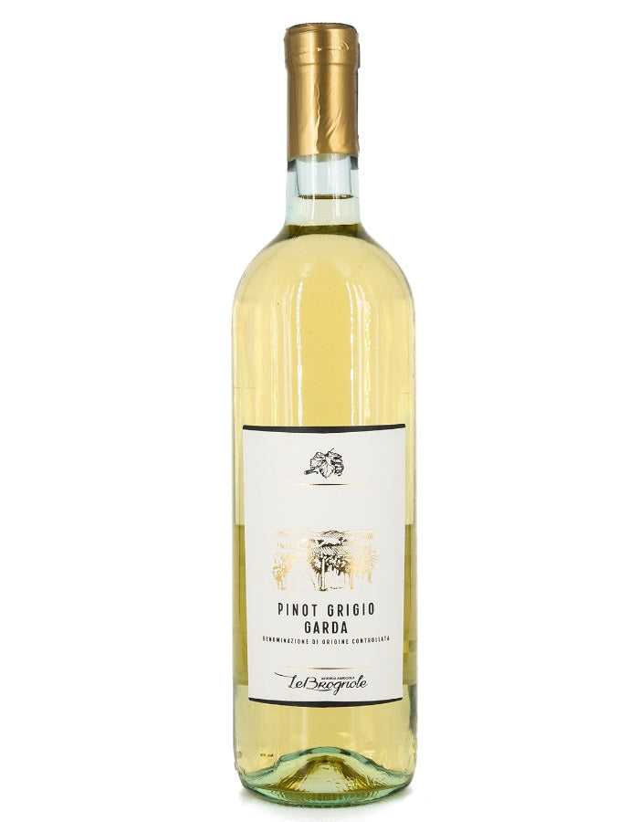Weinkeller Hohenbrunn: Weinflasche von vorne vom Weingut Le Brognole am Gardasee mit Pinot Grigio del Garda DOC