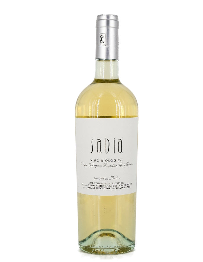 Weinkeller Hohenbrunn: Weinflasche von vorne mit Etikett von  der Cantina Le Tende mit Vino Sabia Bianco IGT