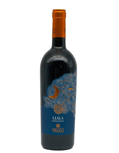 Weinkeller Hohenbrunn: Bild einer Weinflasche von vorne  mit Etikett von der Masseria Borgo dei Trulli mit Negroamaro Liala
