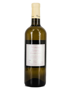 Weinkeller Hohenbrunn: Weinflasche mit Rückenetikett vom Weingut F.Illi Vincenz mit Mimosa Moscato Veneto IGT