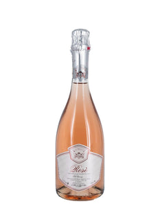Weinkeller Hohenbrunn: Bild einer Sektflasche von vorne  mit Etikett vom Weingut Vinzenci mit Rosé Spumante Dry