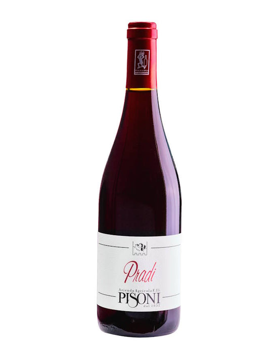 Der Weinkeller Hohenbrunn präsentiert eine Weinflasche vom Weingut Azienda Fratelli Pisoni aus dem Trentino mit Teroldego Pradi IGT.