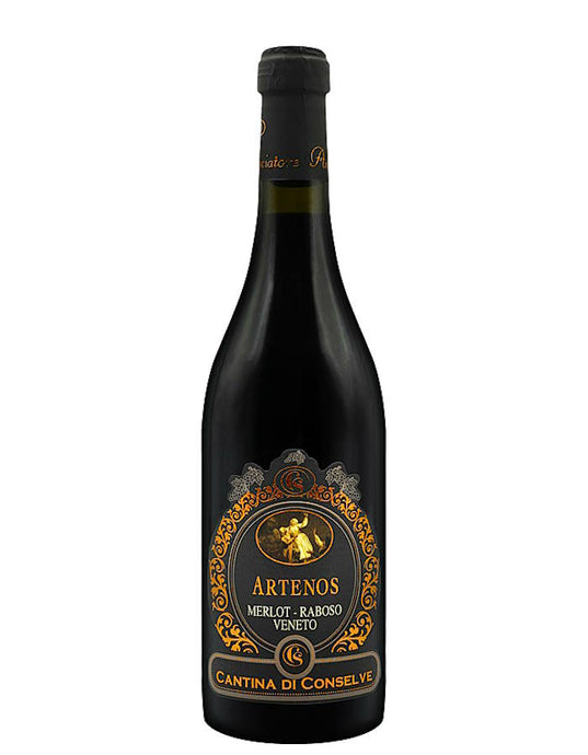 Der Weinkeller Hohenbrunn präsentiert eine Weinflasche vom Weingut Cantine di Conselve mit Merlot Raboso Ambasciatore IGT