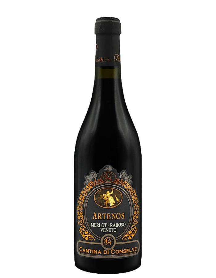 Der Weinkeller Hohenbrunn präsentiert eine Weinflasche vom Weingut Cantine di Conselve mit Merlot Raboso Ambasciatore IGT