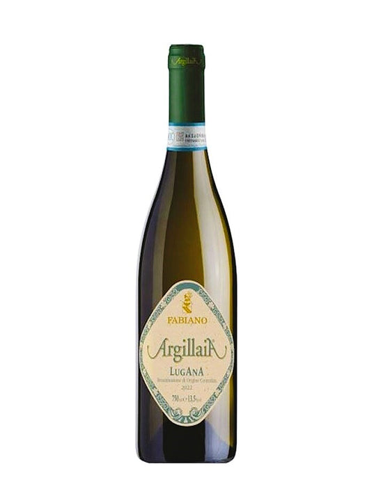 Der Weinkeller Hohenbrunn präsentiert eine Weinflasche von Fabiano mit Lugana Argillaia DOC.
