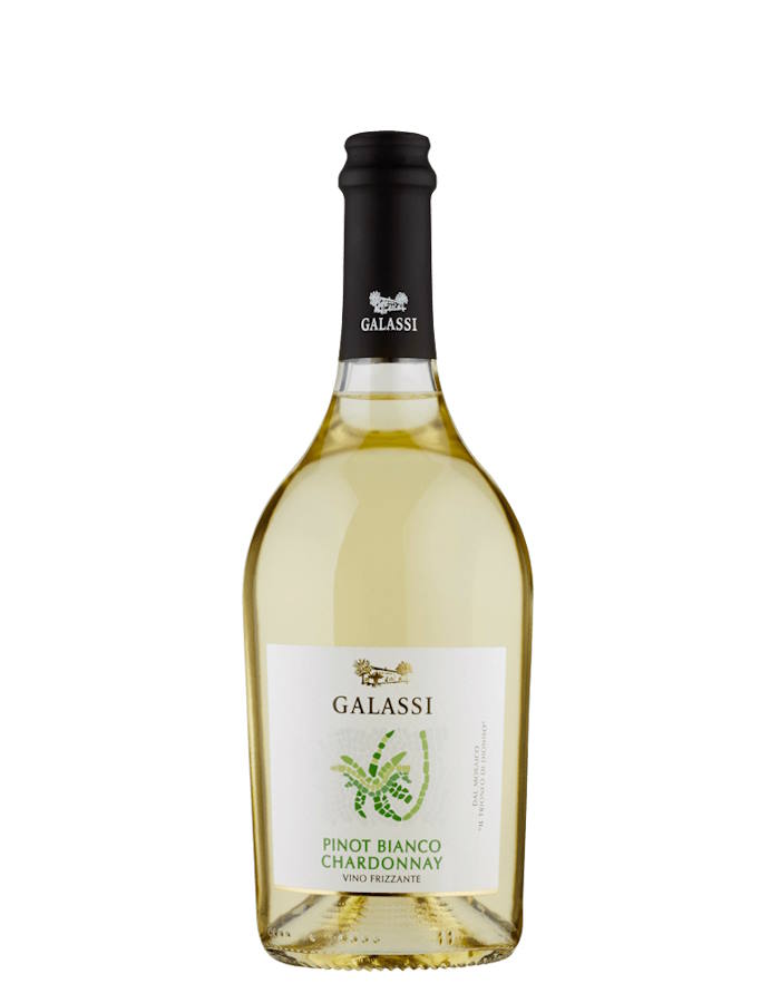 Weinkeller Hohenbrunn: Weinflasche mit Etikett von Galassi Vini mit Pinot Bianco - Chardonnay Frizzante I.G.T