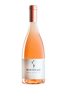 Weinkeller Hohenbrunn präsentiert eine Weinflasche des Weinguts Montonale aus Desenzano del Garda mit Montonale Chiaretto Rosa di Notte Valtenesi D.O.C. von vorne.