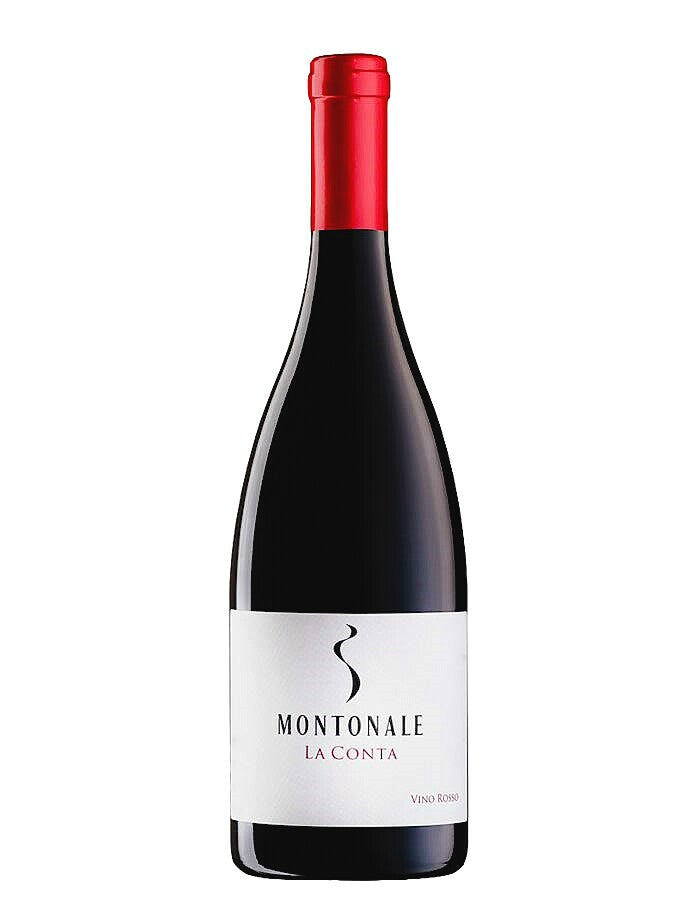 Weinkeller Hohenbrunn präsentiert eine Weinflasche des Weinguts Montonale aus Desenzano del Garda mit Montonale Vino Rosso La Conta von vorne