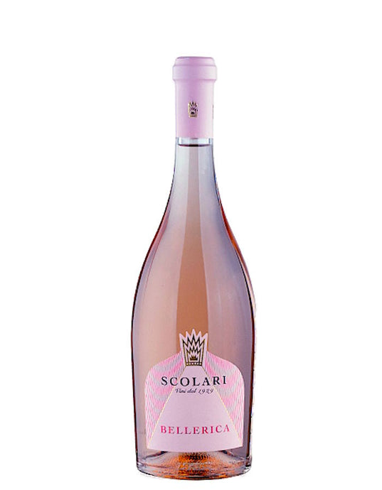 Der Weinkeller Hohenbrunn präsentiert eine Weinflasche von der Cantine Scolari am Gardasee mit Bellerica Rosato Riviera del Garda Classico D.O.C. Trocken.