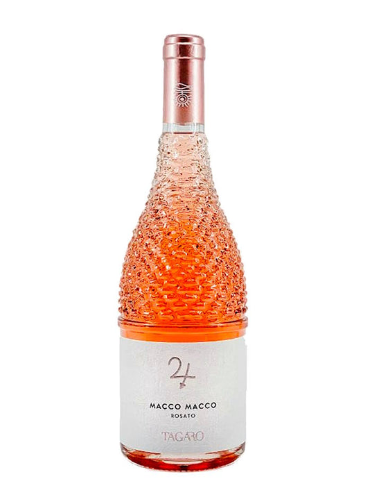 Der Weinkeller Hohenbrunn präsentiert eine Weinflasche von der Masseria Tagaro aus Apulien mit Macco Macco Rosato.