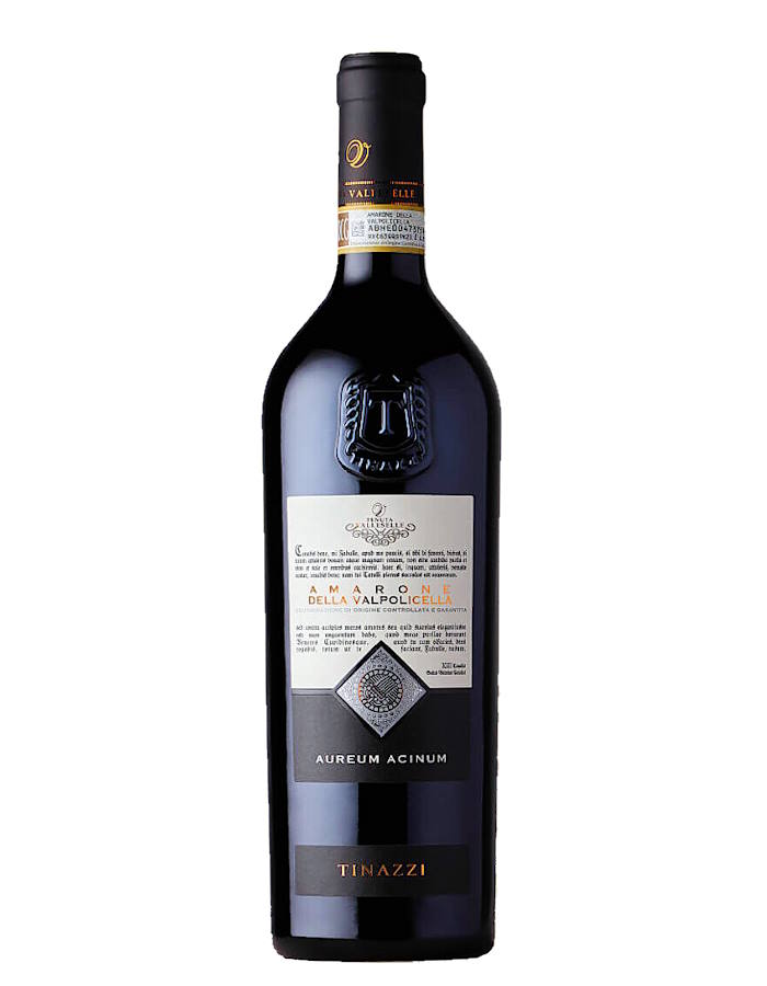 Weinkeller Hohenbrunn präsentiert eine Weinflasche des Weinguts Tenuta Valleselle von Tinazzi mit Amarone di Valpolicella Aureum Acinum D.O.C.G. von vorne