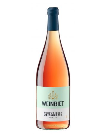 Weinkeller Hohenbrunn empfielt von den Winzern / Weinbiet / Pfalz: Portugieser Weißherbst Lieblich - Qualitätswein 1,0 Liter