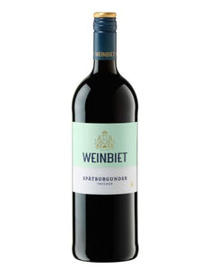Weinkeller Hohenbrunn empfielt von den Winzern Weinbiet / Pfalz: Spätburgunder Trocken - Qualitätswein in der Literflasche
